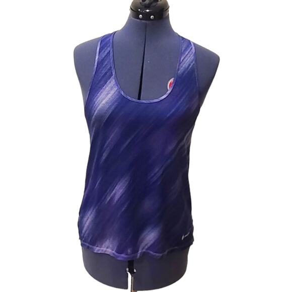 Nike racerback mesh lightweight tank top purple watercolor medium - Picture 1 of 8